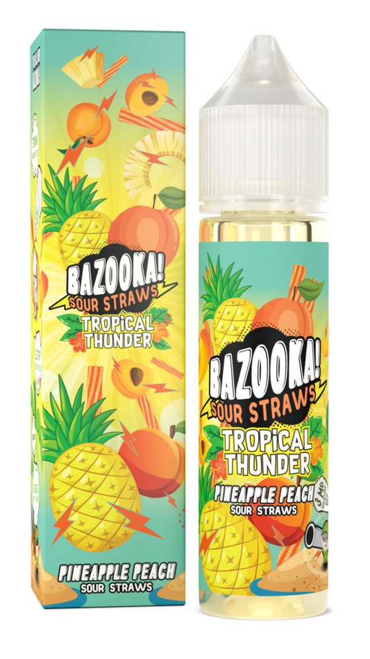 BAZOOKA - PINEAPPLE PEACH SOUR STRAWS - 100ml