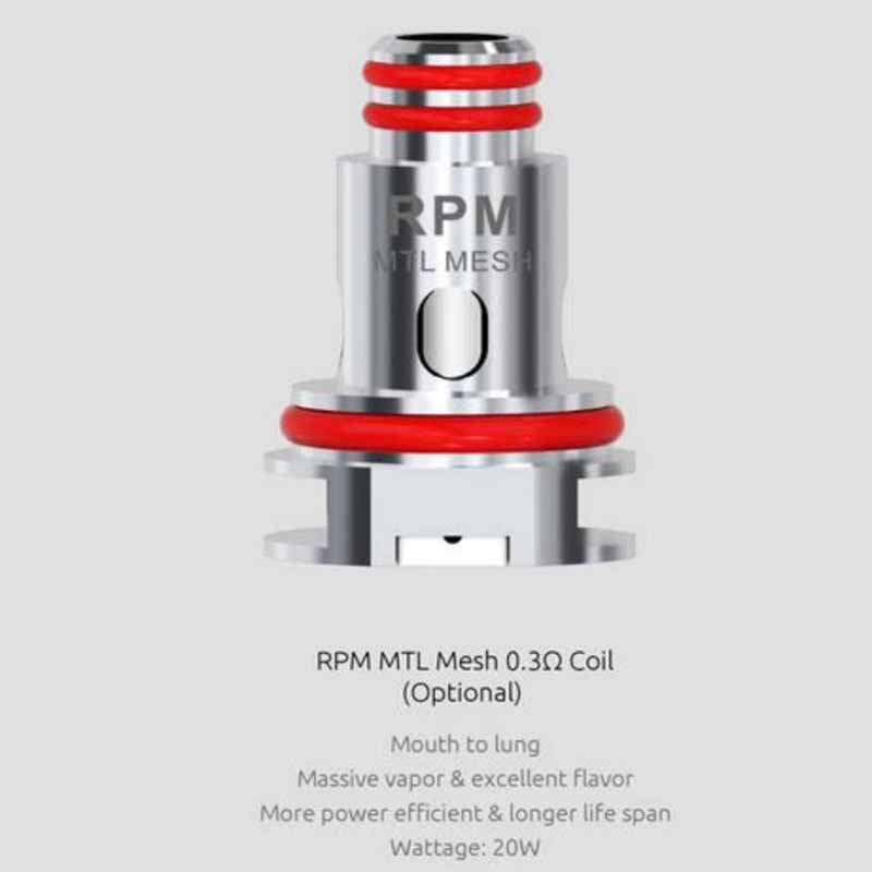 Resistência Smok Rpm Coil 0.3 Mesh MTL