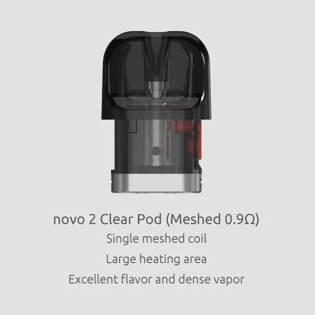 CARTUCHO NOVO 2 Clear Pod Meshed 0.9